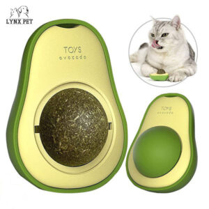 آبنبات کت نیپ دار گربه طرح آووکادو – Avocado Mint Ball Toy