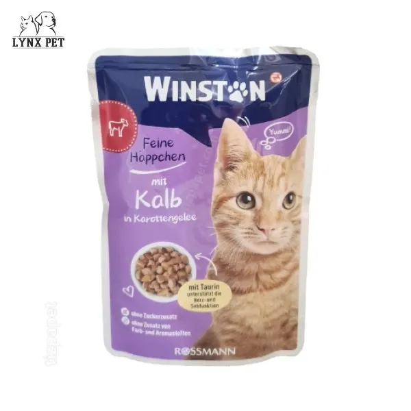 پوچ گربه طع وینستون گوشت گوساله و ژله هویج وینستون