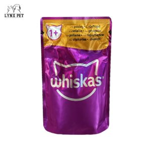 پوچ گربه بالغ گوشت پرندگان در ژله ویسکاس