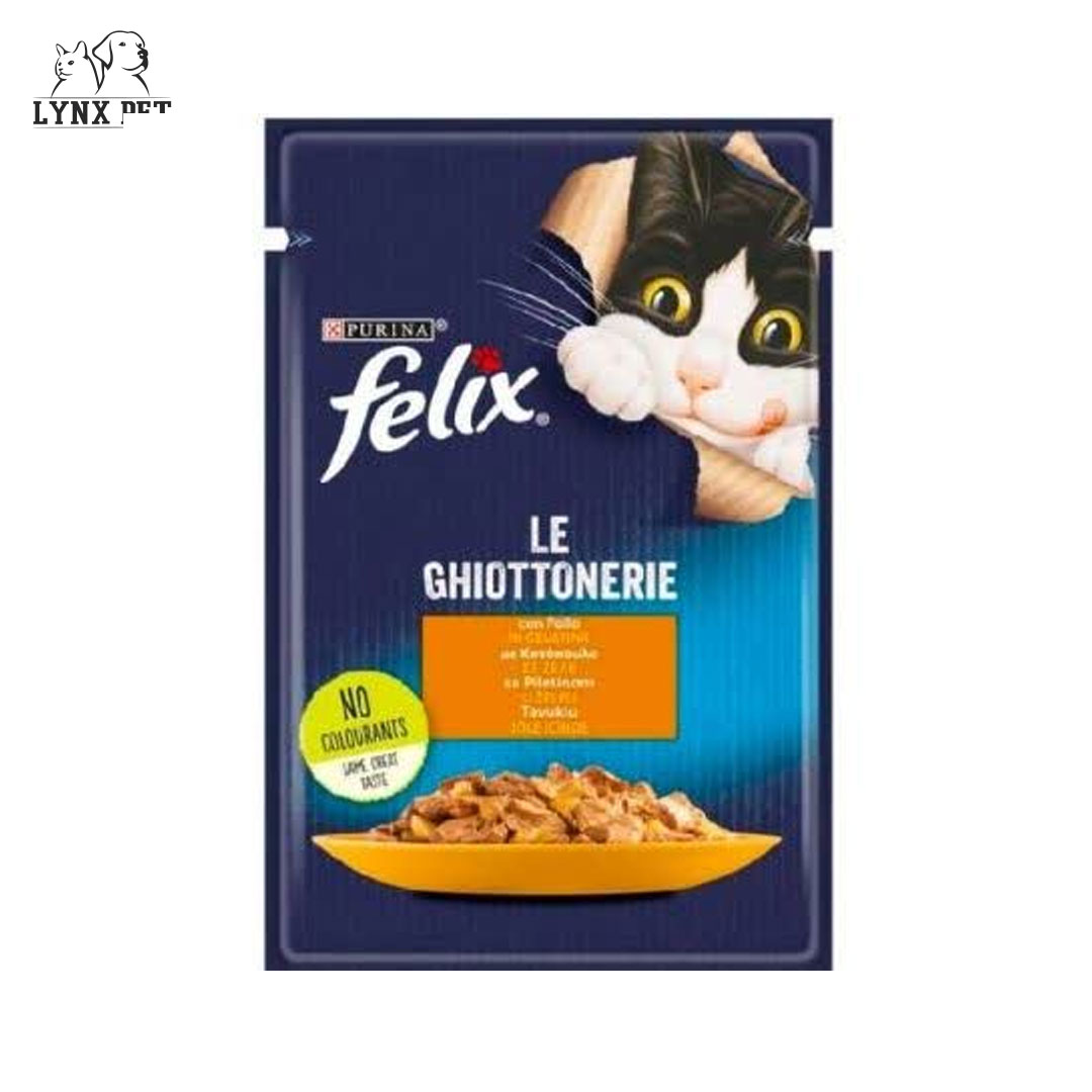 پوچ گربه مرغ در ژله فلیکس