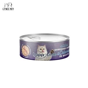 کنسرو گربه هایپوآلرژنیک مرغ و ماهی مرکب هپی تایم