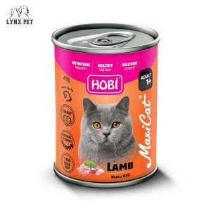 کنسرو گربه تکه ای بره هوبی