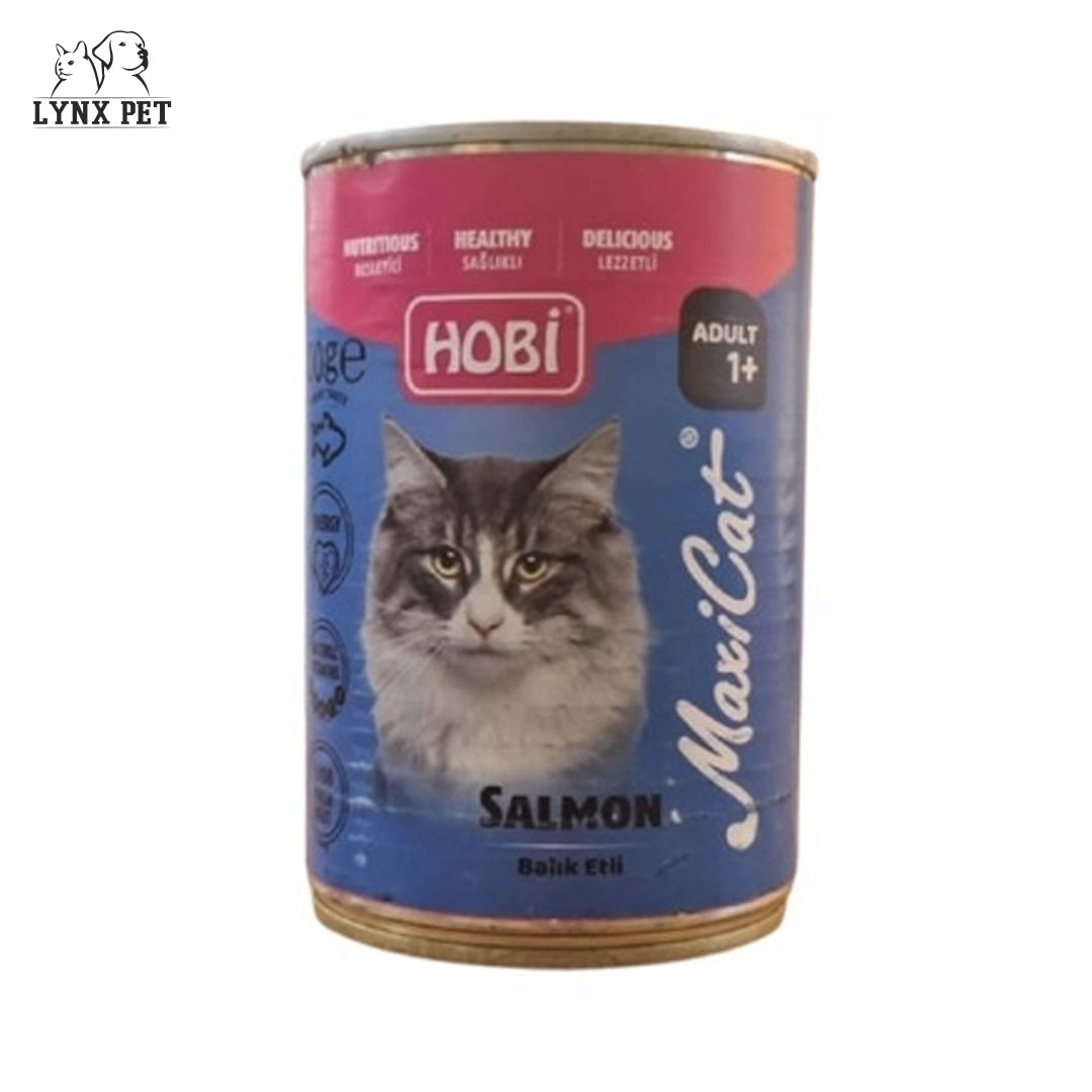 کنسرو گربه تکه ای ماهی سالمون هوبی