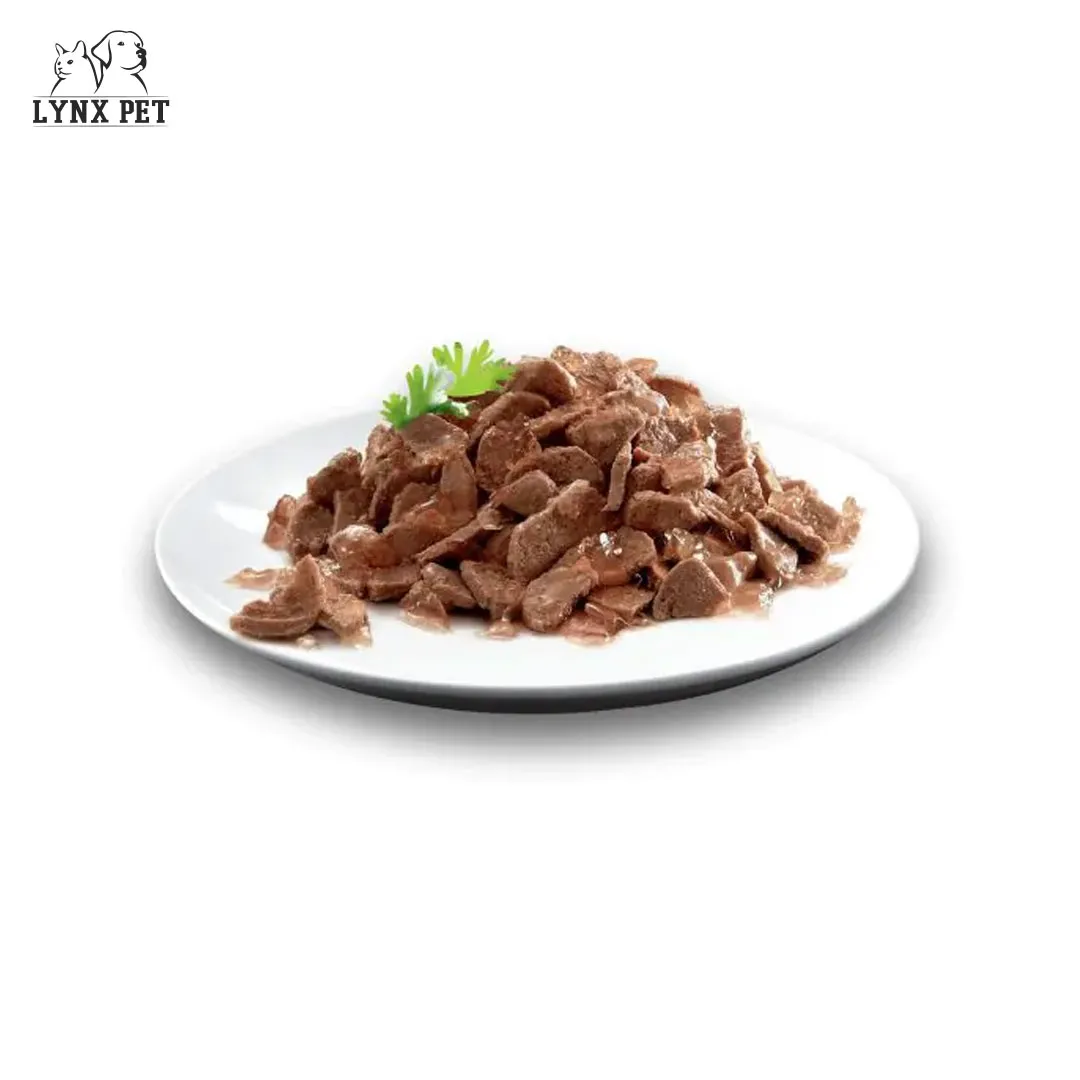 محتویات کنسرو گربه خورشتی بوقلمون و اردک گورمت گلد