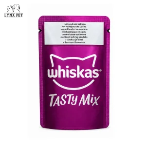 پوچ گربه بالغ ماهی کاد و ماهی سالمون ویسکاس